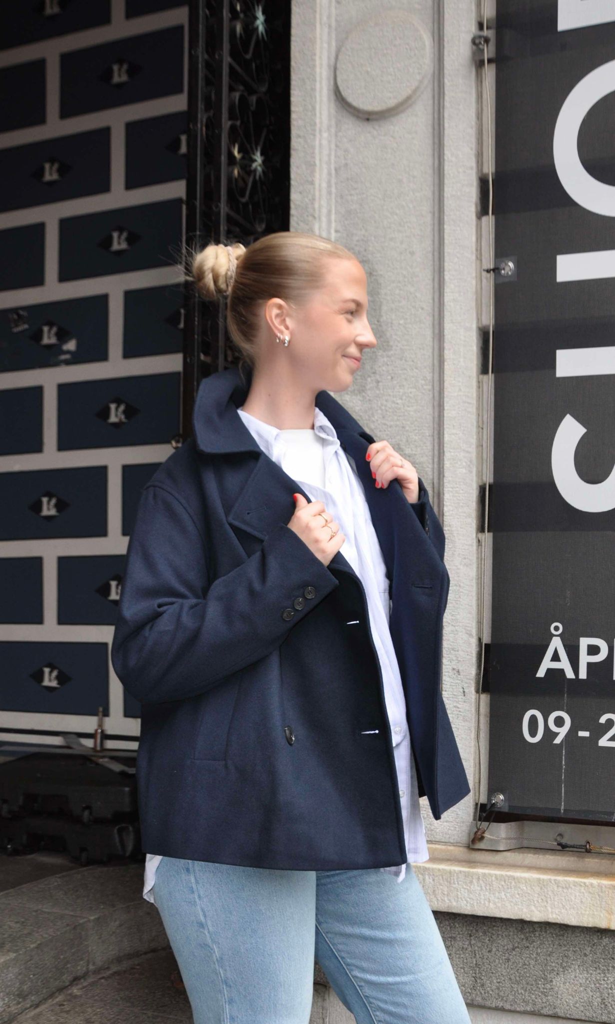 Alma Jakke - Blå/ Dark Sapphire